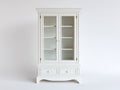 Vetrina - Legno-vetro - 92x40x188 cm - Bianco - Stile classico