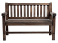 Panche da giardino - Legno - 128x60x91 cm - Marrone noce - Stile tradizionale