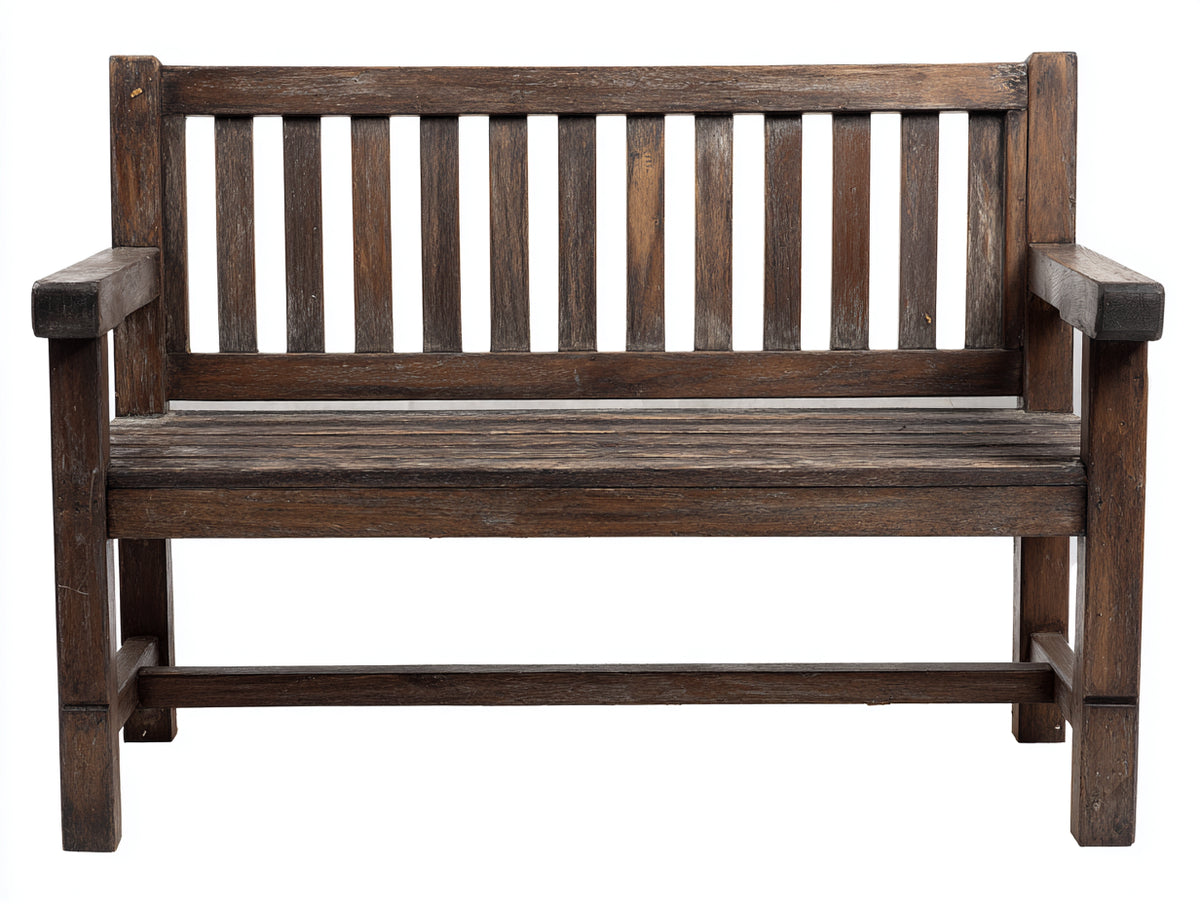 Panche da giardino - Legno - 128x60x91 cm - Marrone noce - Stile tradizionale