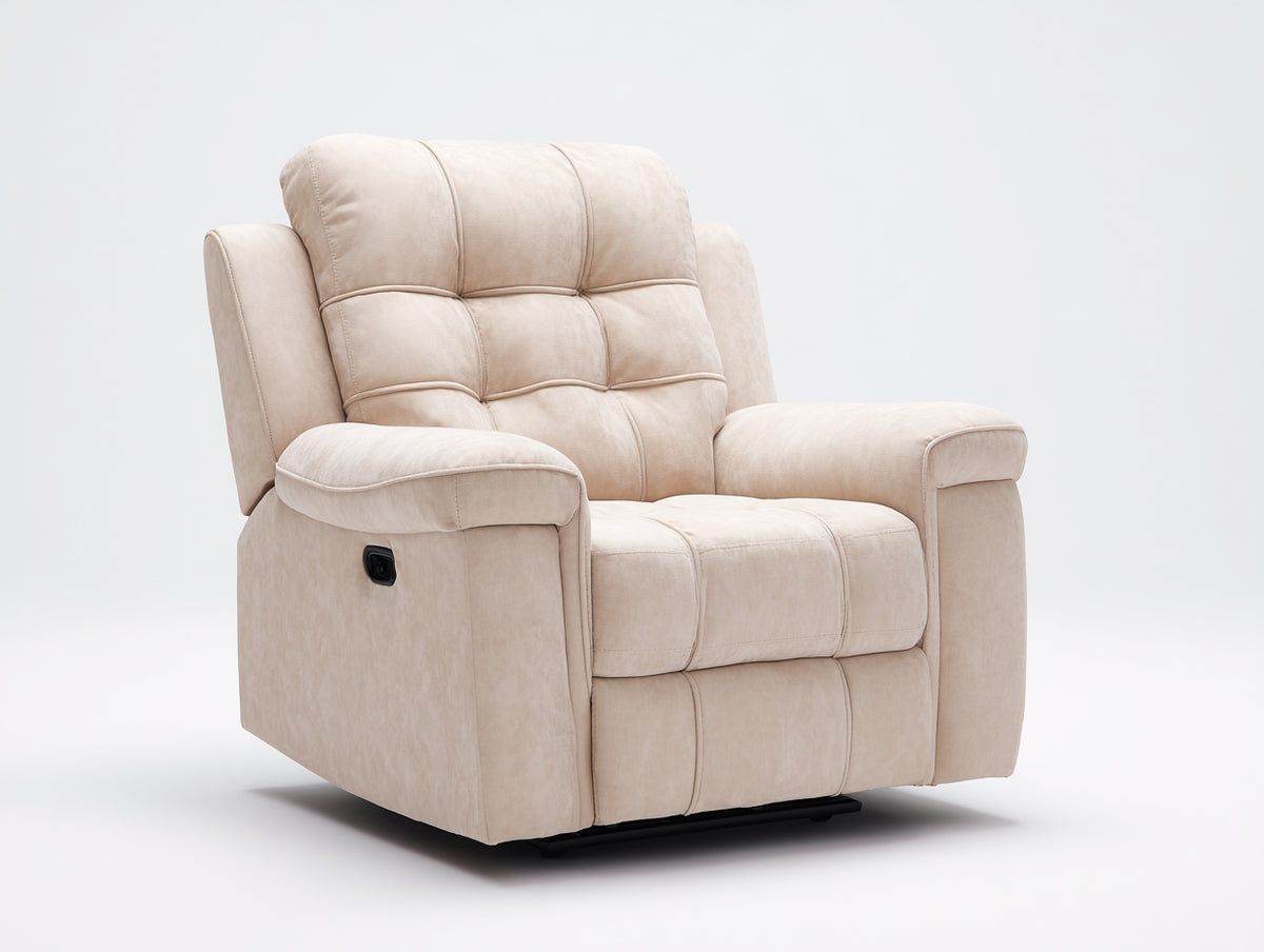 Poltrona reclinabile - Tessuto - 99x94x106 cm - Beige - Stile moderno