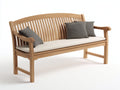 Panche da giardino - Legno-Tessuto - 161x65x94 cm - Naturale chiaro-Crema - Stile classico
