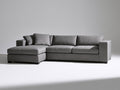Divano angolare - Tessuto - 288x172x83 cm - Grigio medio - Stile moderno