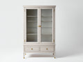 Vetrina - Legno-vetro - 96x41x186 cm - Grigio chiaro - Stile classico