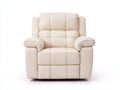 Poltrona reclinabile - Similpelle - 97x92x104 cm - Crema - Stile moderno