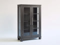 Vetrina - Legno-vetro - 100x42x170 cm - Grigio scuro - Stile contemporaneo