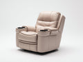 Poltrona reclinabile - Similpelle - 102x96x108 cm - Beige - Stile moderno