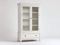Vetrina - Legno-vetro - 95x40x185 cm - Bianco - Stile classico