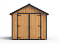Casetta da giardino - Legno - 226x164x236 cm - Legno naturale-Nero - Classico