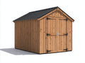 Casetta da giardino - Legno - 218x186x238 cm - Legno naturale-Nero - Rustico