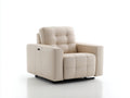 Poltrona reclinabile - Similpelle - 96x91x101 cm - Crema - Stile moderno