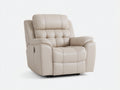 Poltrona reclinabile - Similpelle - 99x94x105 cm - Beige - Stile moderno