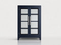 Vetrina - Legno-vetro - 86x38x165 cm - Blu navy - Stile moderno