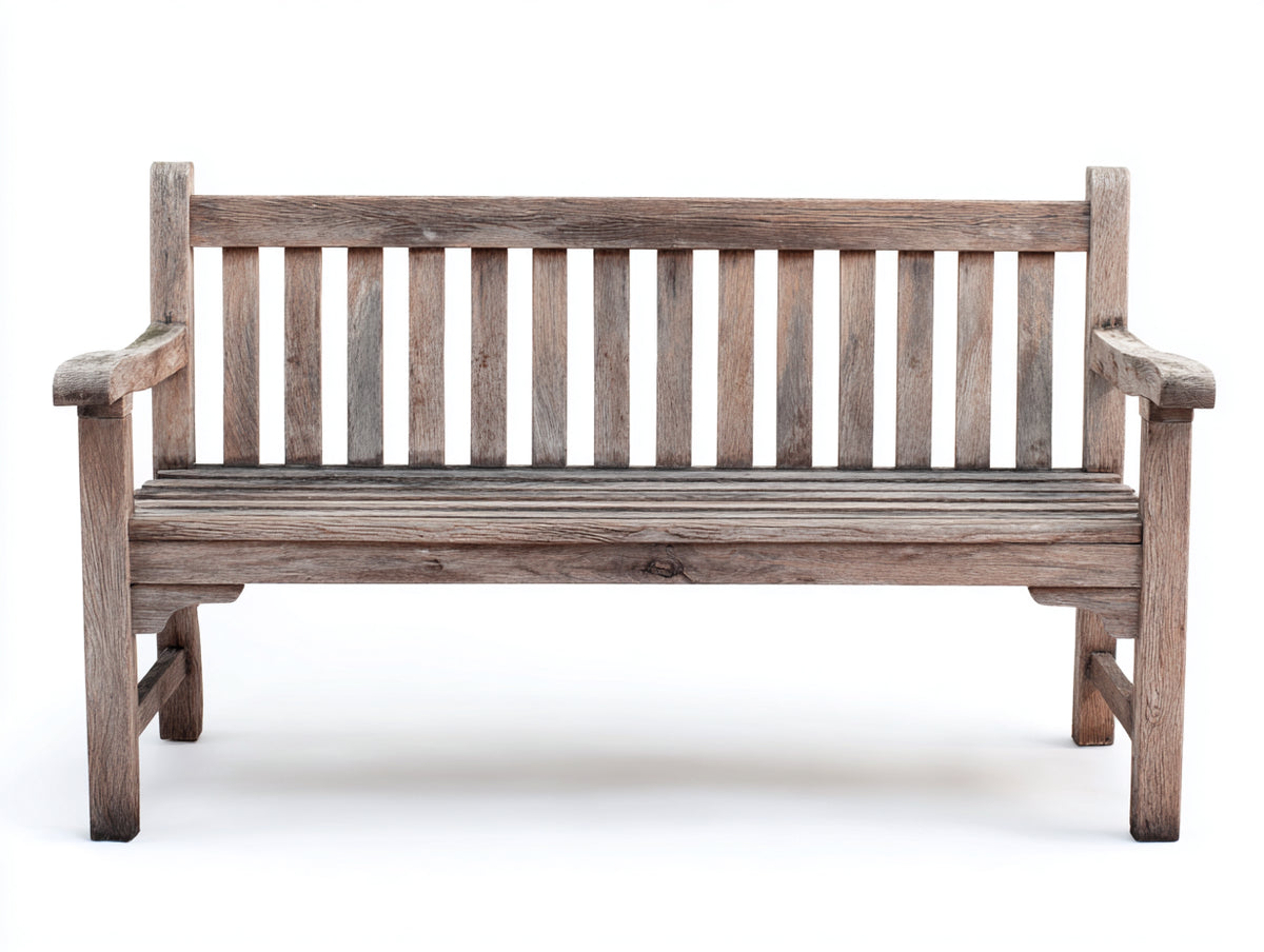 Panche da giardino - Legno - 131x61x90 cm - Marrone grigiastro - Stile vintage