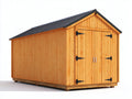 Casetta da giardino - Legno - 244x208x245 cm - Legno naturale-Nero - Rustico