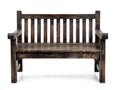 Panche da giardino - Legno - 122x59x89 cm - Marrone scuro - Stile vintage