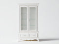 Vetrina - Legno-vetro - 94x41x192 cm - Bianco - Stile neoclassico